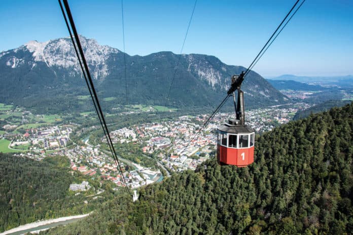 Bergfahrt mit der Predigtstuhlbahn